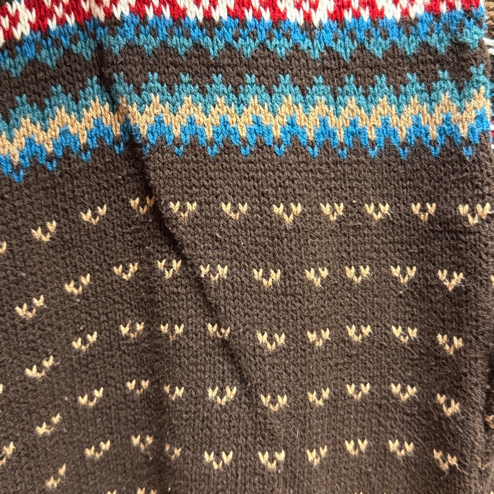 Chaps Ralph Lauren Vintage Fair Isle Shawl Cardigan Size L - Picture 4 of 16